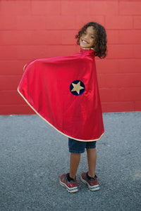 Reversible Wonder Cape Red/Gold 5-6