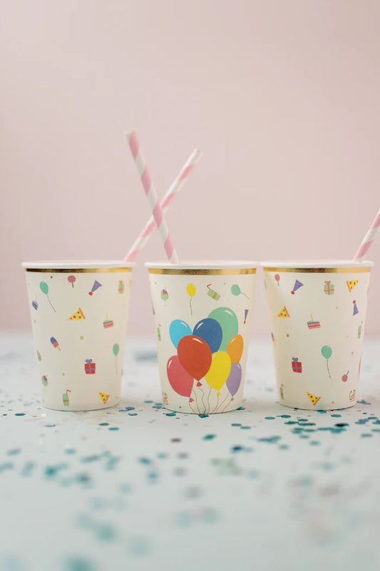 Cups - Happy Birthday, Small 8PC