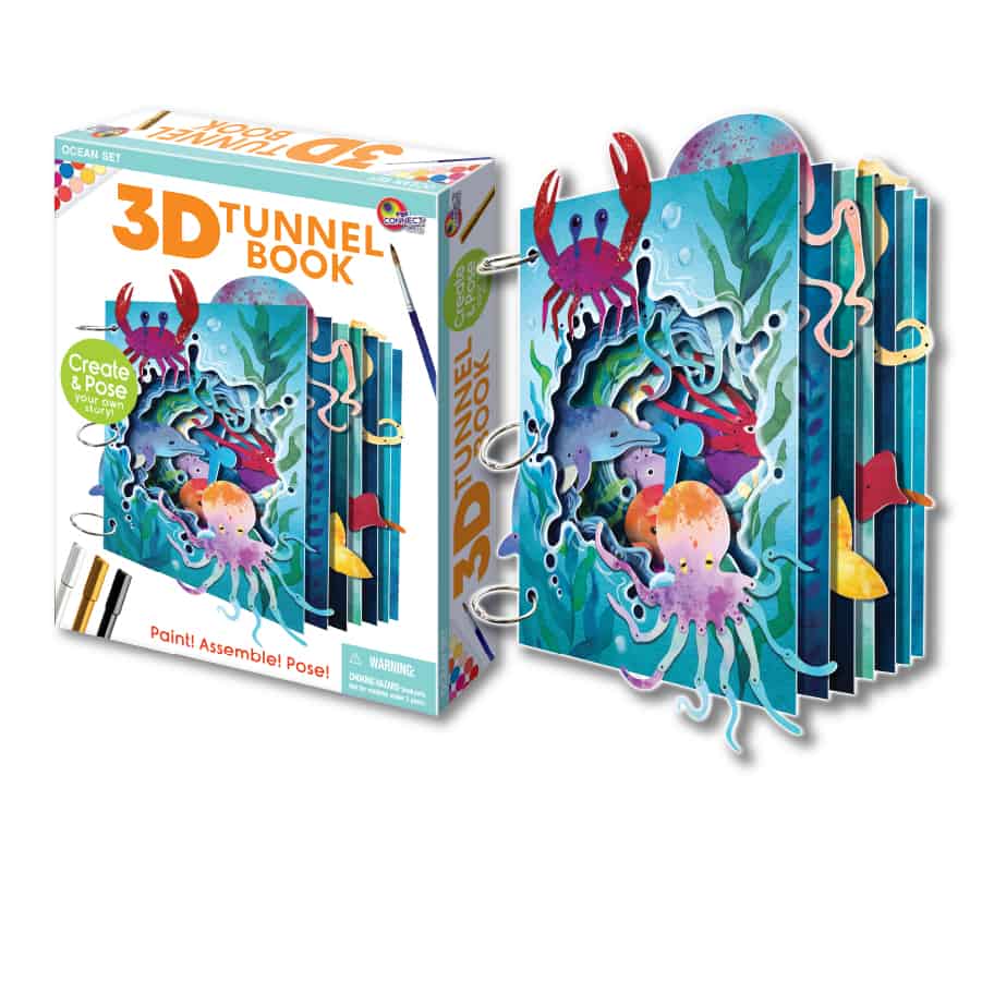 3D Tunnel Book Craft Kit-Ocean Set