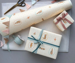 Bunnies and Teddies Wrapping Paper