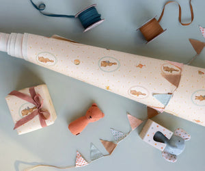 Bunnies and Teddies Wrapping Paper