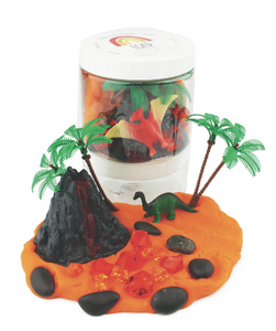 Dinosaur Volcano (Mango Tango) Play Dough-to-Go- Jar- Scented