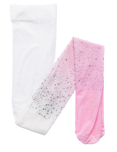 Rhinestone Tights, Ombre Pink/White - Things They Love