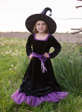 Load image into Gallery viewer, Vera The Velvet Witch Dress &amp; Hat
