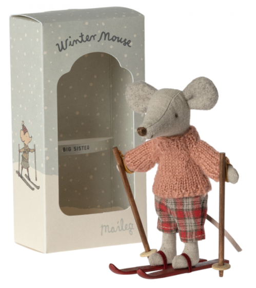 Winter Mouse with Ski Set, Big Sister