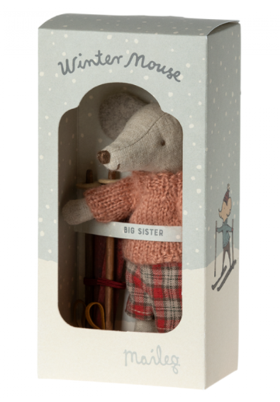 Winter Mouse with Ski Set, Big Sister