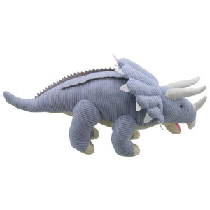 Wilberry Knitted: Triceratops (Blue - Large)