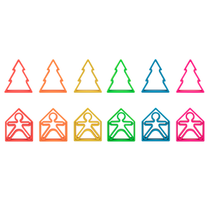 Neon Kids, Houses & Trees 6 Pack (Assorted Colors)