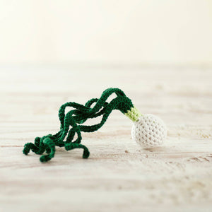 Crochet Green onion Amigurumi Play food miniature