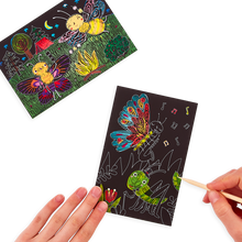 Load image into Gallery viewer, Mini Scratch &amp; Scribble Art Kit - 7 PC Set Bug Buddies

