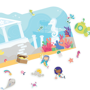 Play Again! Reusable Sticker Scenes: Mermaid Magic