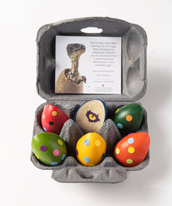 dinosaur eggs beeswax crayons, case of 6