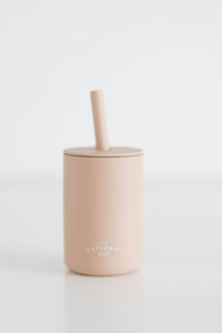 The Saturday Baby Silicone Straw Cup-Sand