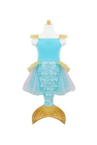 Mermalicious Mermaid Dress with Tail, Size 5-6