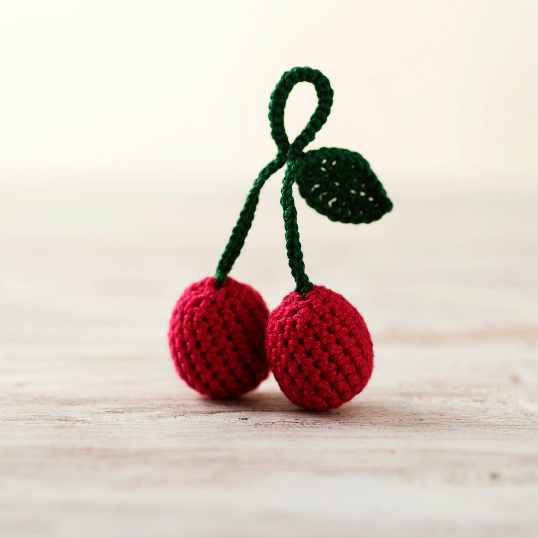 Crochet Cherries (a pair) Play Food Crochet berries Play Kit