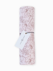 Swaddle Blanket - Poppy Floral / Lavender