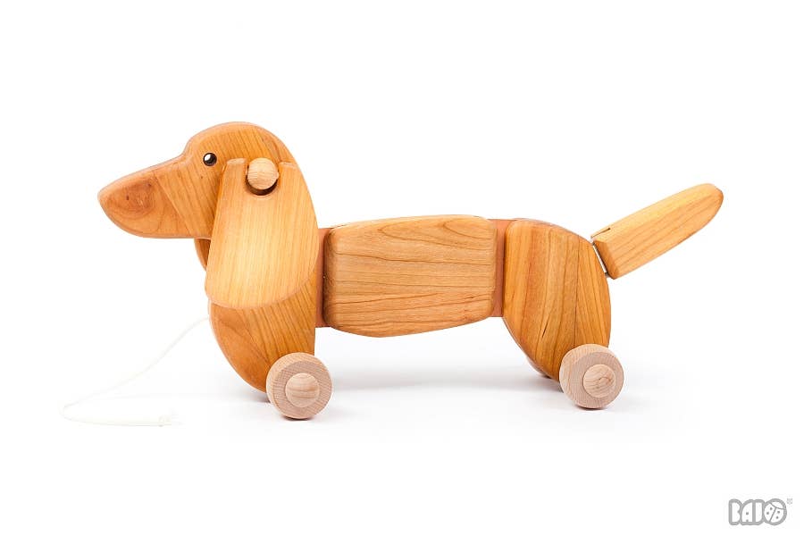 BAJO Dachshund Natural Pull Toy - Large