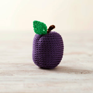 Real Size Crochet Plum Crochet Fruits Montessori toys