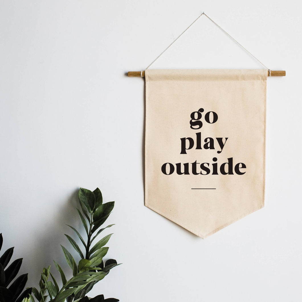 Go Play Outside Canvas Banner