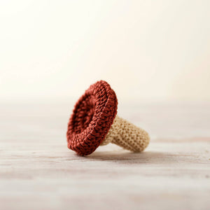 Crochet Mushroom Saffron Milk Cap Mushroom basket Play food