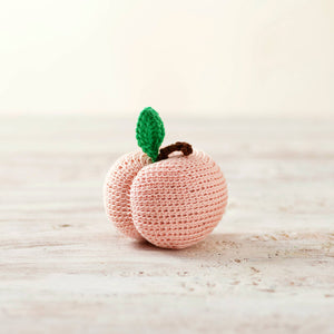 Crochet Peach Crochet fruit Pretend Play food Tactile toy