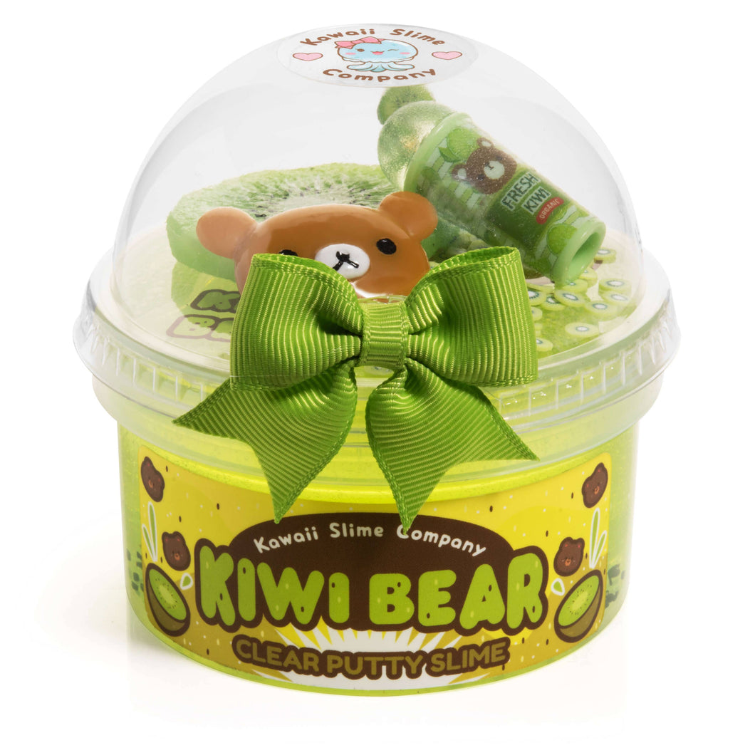 Kiwi Bear Putty Clear Slime -