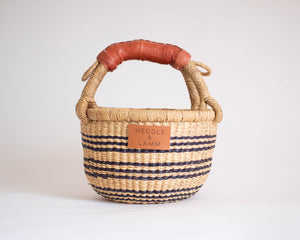 Sisi Mini Bolga Basket - Brown Handle