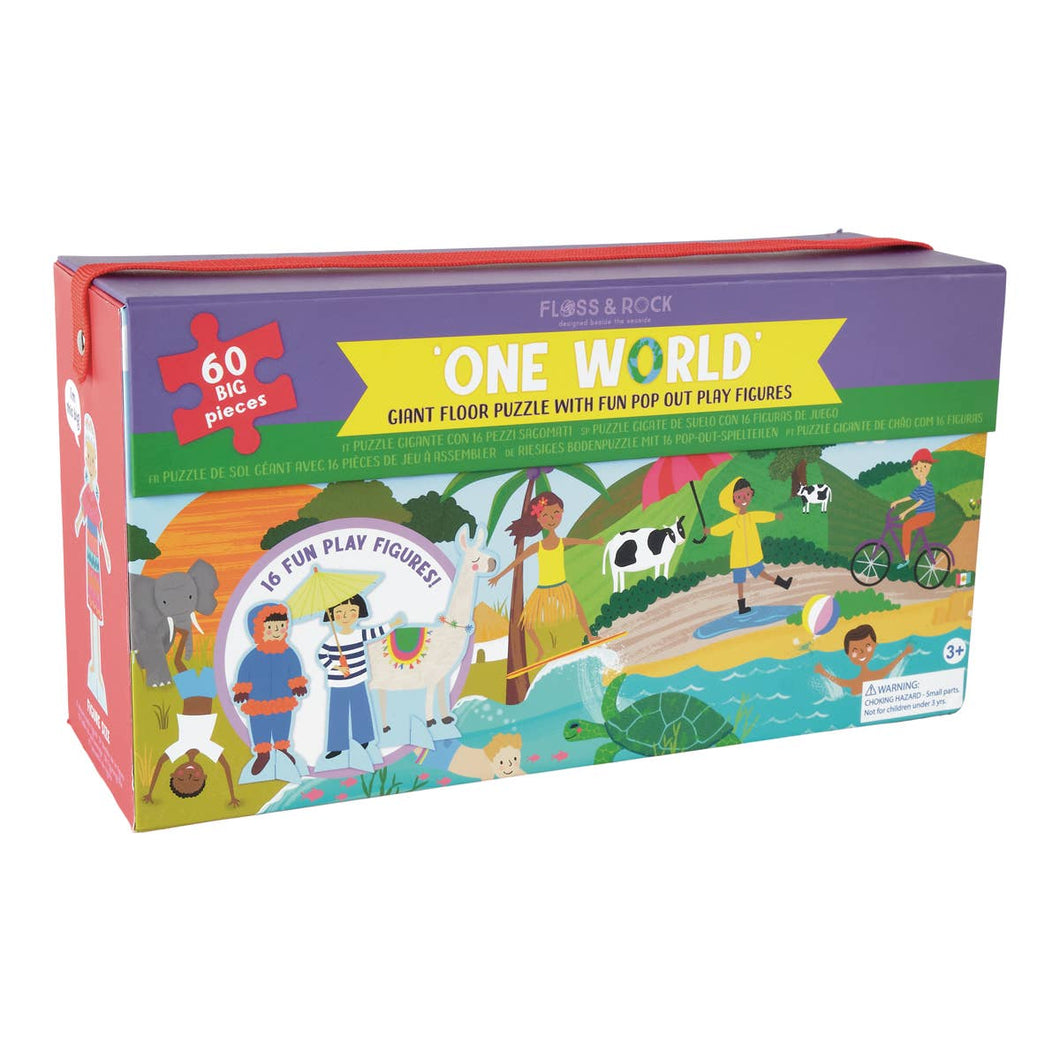 60pc Giant Floor Puzzle with Pop Out Pieces - One World
