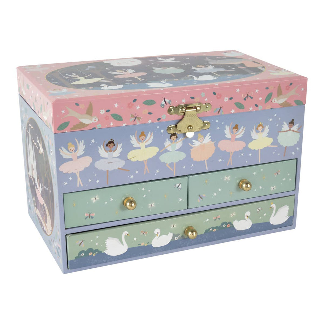 Musical Jewellery Box with 3 Drawers - Enchanted