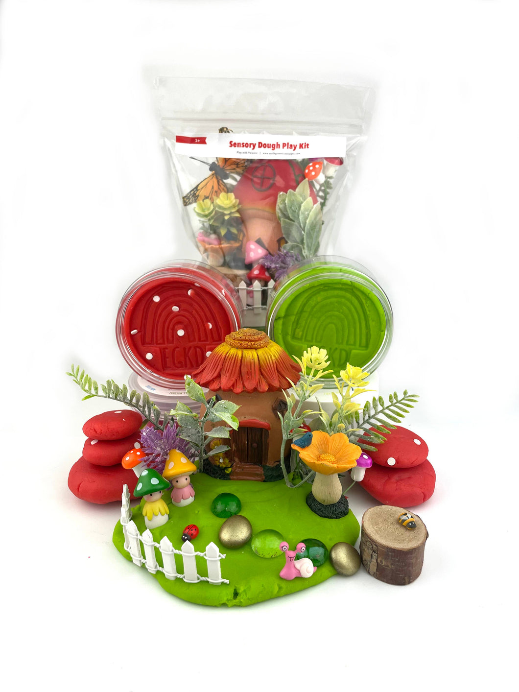 Hidden Garden (Cherry & Lime) Large Sensory Play Dough Kit