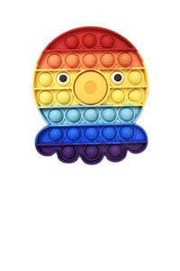 Rainbow Octopus Bubble Push Pop Sensory Fidget Toy