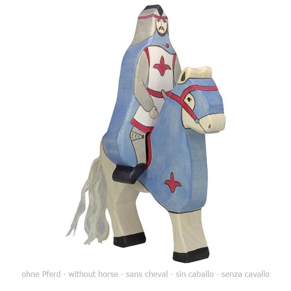 Blue Knight with Cloak, Riding (Without Horse)