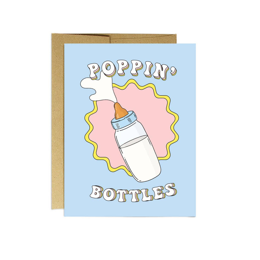 Poppin' Bottles | New Baby Card