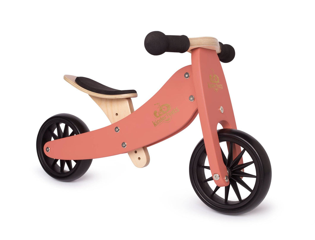 Tiny Tot 2-in-1 Wooden Balance Bike Coral