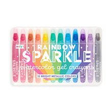 Load image into Gallery viewer, Rainbow Sparkle Watercolor Gel Crayons

