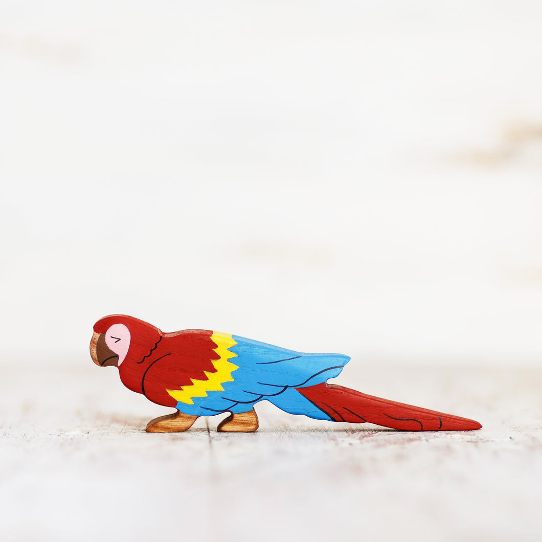 Wooden Ara Parrot