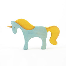 Load image into Gallery viewer, Big Wooden Blue Unicorn
