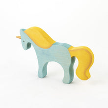 Load image into Gallery viewer, Big Wooden Blue Unicorn
