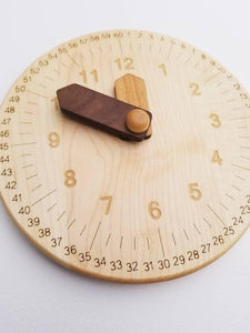 Wooden Clock Engraved with Minutes - Things They Love