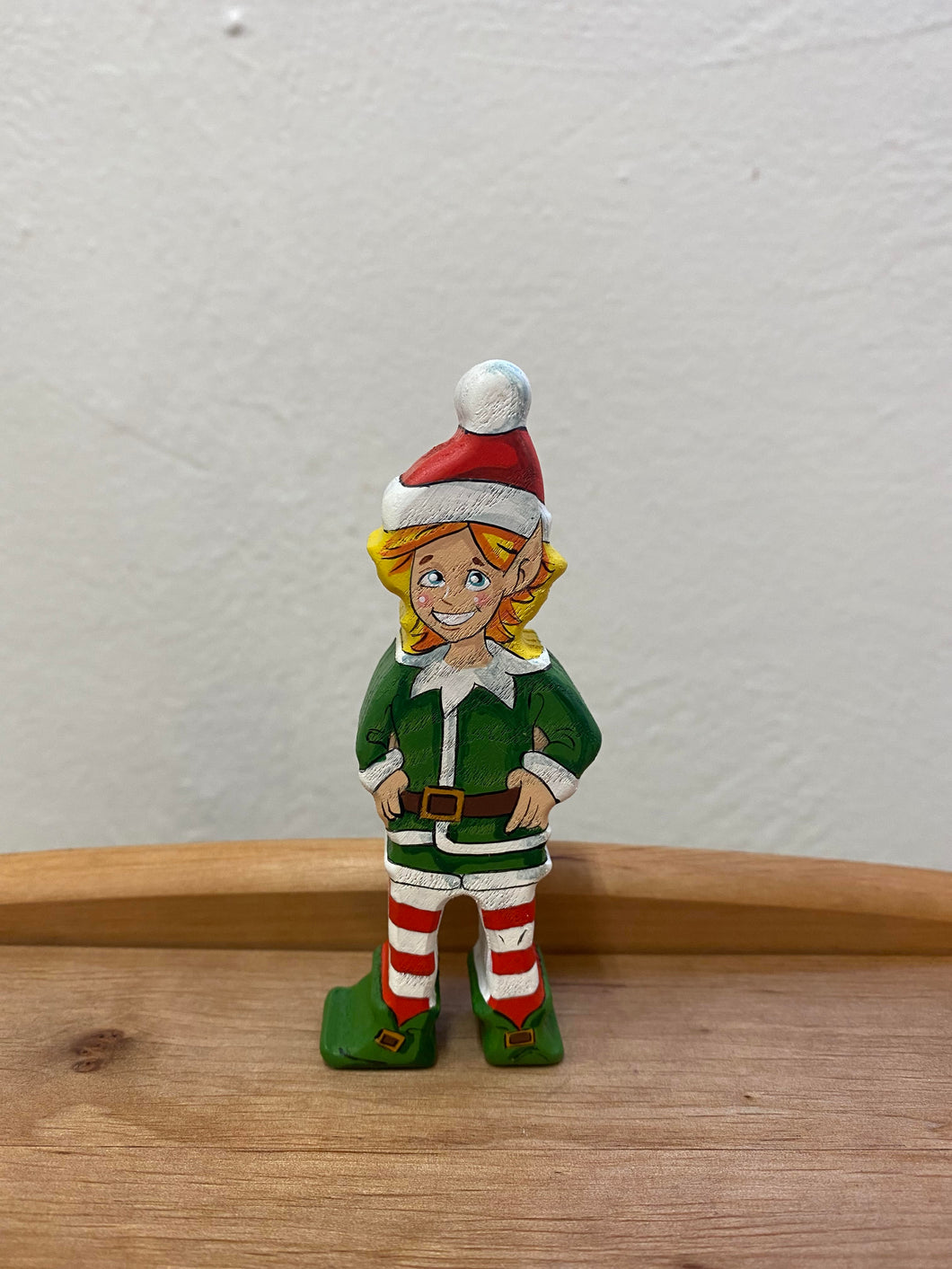 Wooden Holiday Elf