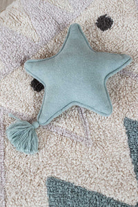 Knitted Cushion Twinkle Star Indus Blue