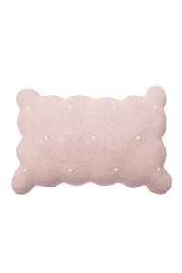 Knitted Cushion Biscuit Pink
