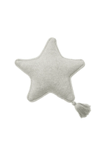Load image into Gallery viewer, Knitted Cushion Twinkle Star Grey
