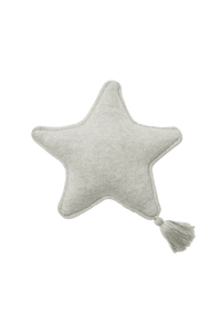 Knitted Cushion Twinkle Star Grey