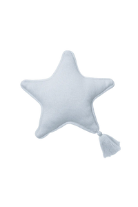 Knitted Cushion Twinkle Star Soft Blue