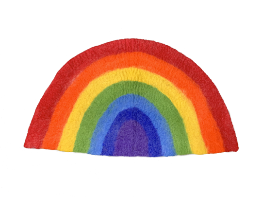 Rainbow Wool Felt Mat
