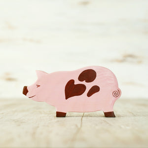 Wooden Pig & Piglet - Things They Love