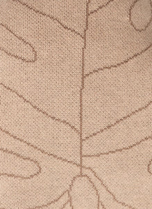 Knitted Cushion Baby Leaf Rose Beige