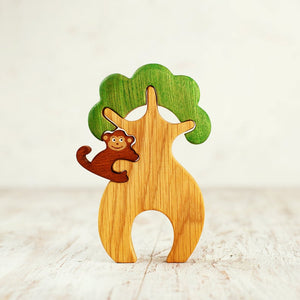 Wooden Tree w/ Monkey (ETA Early Dec.) - Things They Love