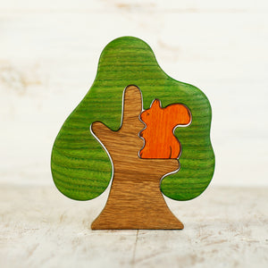 Wooden Tree w/ Squirrel (ETA Early Dec.) - Things They Love